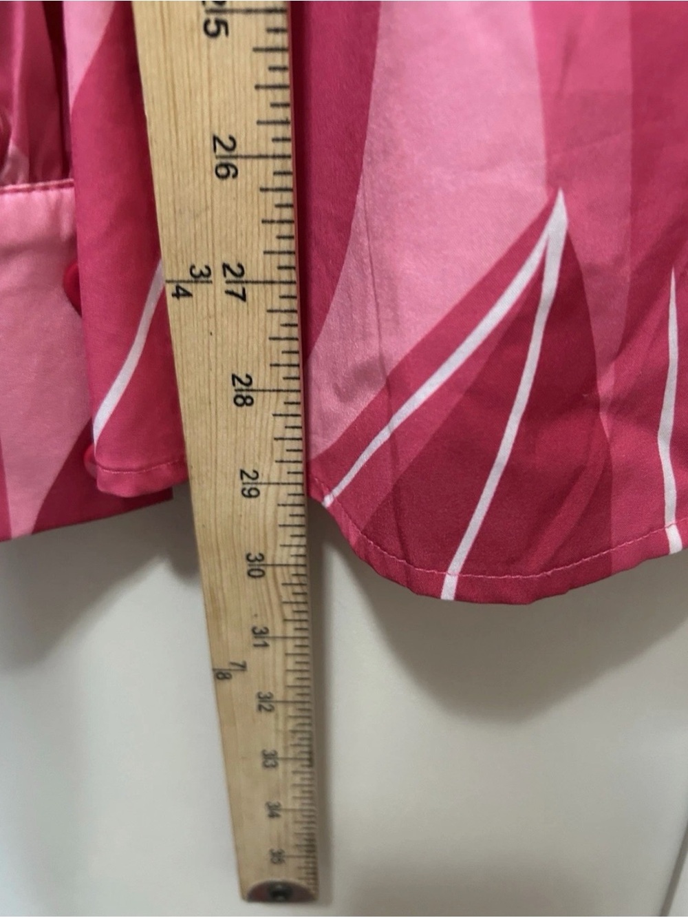 In’Voland Pink Patterned Button-Up Blouse - Picture 5 of 6